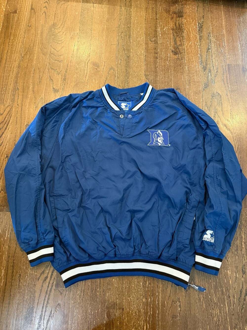 Vintage Starter Duke Blue Devils Pullover Windbreaker Jacket XL